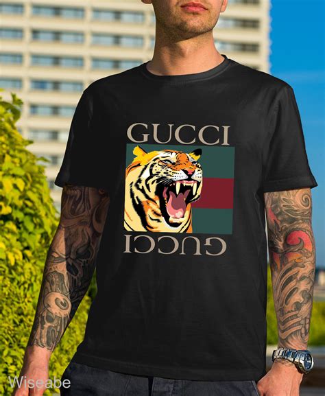 gucci tiger charm green|Gucci tiger shirt.